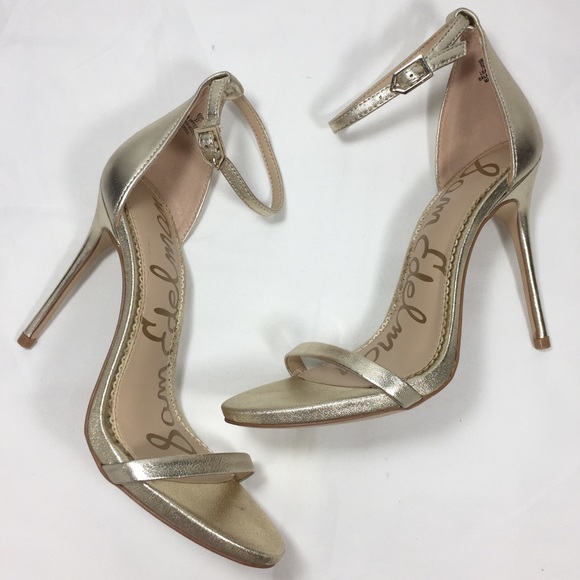 Sam Edelman Shoes - SOLD SAM EDELMAN Nadya Gold Ankle Stiletto Heels